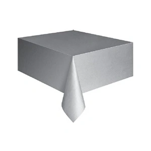 Unique Nappe plastique rectangulaire - Marque - Modèle - Argent - 135x270 cm