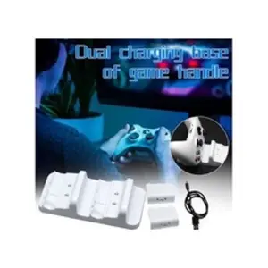 Station de charge du contrôleur chargement double avec 2 batteries rechargeables pour one / slim x - blanc pas cher