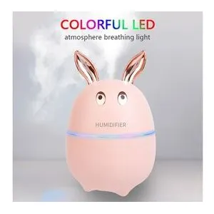 Humidificateur portable 600 ml à brume fraîche avec veilleuse - - rose pas cher