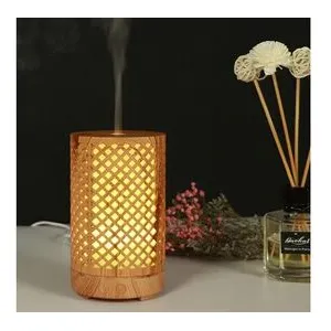 Comparateur de prix : Diffuseur d'arôme de grain bois 100ml humidificateur d'atomisation veilleuse colorée - jaune