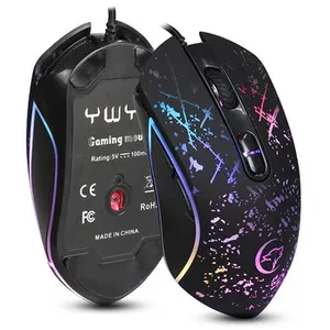 Souris filaire G828USB Câble Gaming RGB 6Boutons Programmables Macro Rétroéclairage Gamer - Noir pas cher