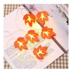 10 led métal abat-jour chambre noël feuille d'érable décoration guirla... pas cher