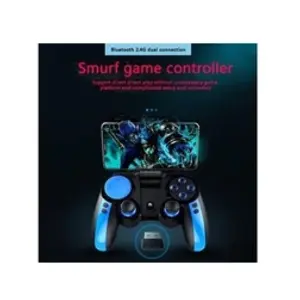 Contrôleur de jeu bluetooth gamepad joypad direct play pubg ios / android universal - noir pas cher