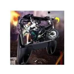Mobile game controller 4in1 gamepad shoot and aim trigger phone coolin... pas cher