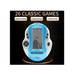 Comparateur de prix : Console de jeu portable d'enfance de 3 pouces avec 26 jeux électroniques lcd intégrés - bleu