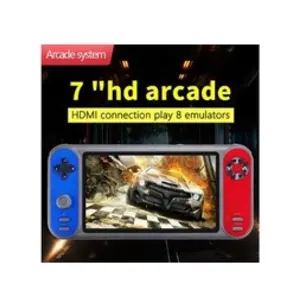 Rétro jeu portable console de jeux vidéo écran 7 pouces intégré 1200 j... pas cher