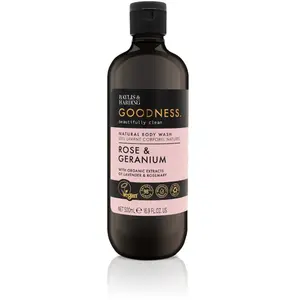 Comparateur de prix : Baylis & Harding Goodness Rose & Geranium gel de douche arôme fleurs 500 ml