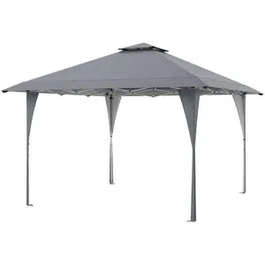 CostwayTonnelle de Jardin Pop-up Toit Aéré 395X395CM Tente Réception I... pas cher