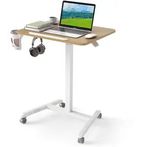 CostwayBureau Mobile Pliable Bureau à Roulettes avec Plateau Inclinabl... pas cher