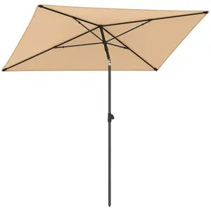 CostwayParasol de Balcon Patio 213 X 140CM Parasol d'Extérieur Rectang... pas cher