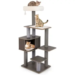 CostwayArbre à Chat Multi-niveaux pour Chat d'Intérieur Tour à Chat de... pas cher