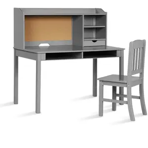 CostwayEnsemble Bureau et Chaise pour Enfant Bureau pour Enfant avec C... pas cher