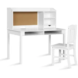 CostwayEnsemble Bureau et Chaise pour Enfant Bureau pour Enfant avec C... pas cher