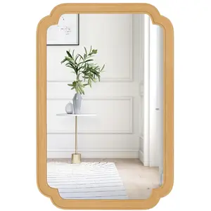 Costway90x60CM Miroir Mural à Arche aux Coins Arrondis Miroir Mural Dé... pas cher