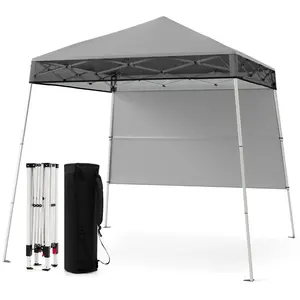 Costway234x234CM Tente Tonnelle Pop-up avec Panneau Latéral Abri de Ga... pas cher