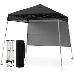 Costway234x234CM Tente Tonnelle Pop-up avec Panneau Latéral Abri de Ga... pas cher