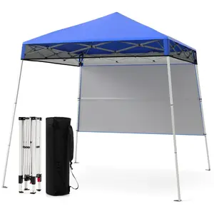 Costway234x234CM Tente Tonnelle Pop-up avec Panneau Latéral Abri de Ga... pas cher
