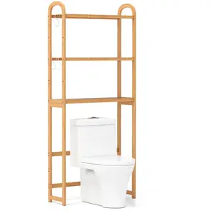 CostwayÉtagère de Rangement au-Dessus des Toilettes Organisateur de Sa... pas cher