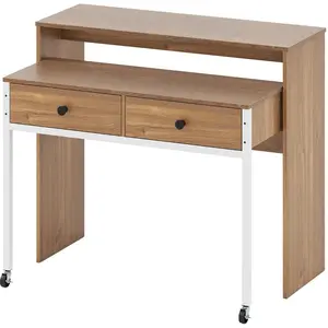 CostwayBureau d'Ordinateur Rétractable Bureau de Rangement Gain de Pla... pas cher