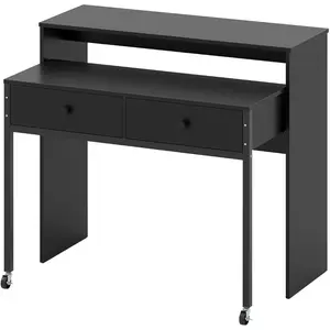 CostwayBureau d'Ordinateur Rétractable Bureau de Rangement Gain de Pla... pas cher