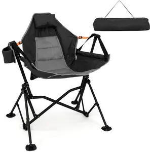 CostwayChaise Hamac de Camping Surdimensionnée Chaise Balançoire Pliab...