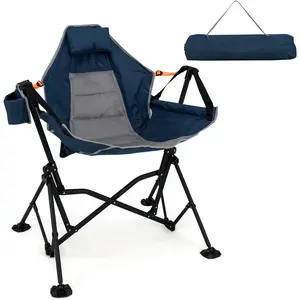 CostwayChaise Hamac de Camping Surdimensionnée Chaise Balançoire Pliab...
