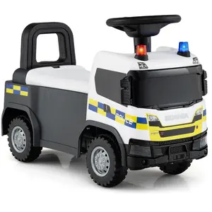 CostwayVoiture à Pousser pour Enfants Camion de Pompiers avec Volant L...