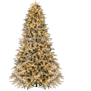 CostwayArbre de Noël Artificiel de 240 cm avec 460 Lumières LED Blanc ... pas cher