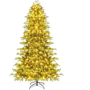 CostwaySapin de Noël Artificiel 210CM Arbre Articulé Pré-éclairé avec ... pas cher