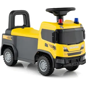 CostwayVoiture à Pousser pour Enfants Camion de Pompiers avec Volant L... pas cher