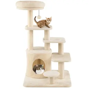CostwayArbre à Chat pour Chats Adultes Tour à Chat de 102 cm avec Cond... pas cher