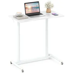 CostwayBureau Mobile Debout Bureau d Ordinateur Réglable en Hauteur en... pas cher