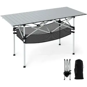 CostwayTable de Camping Pliante pour Patio Table de Pique-nique Portab...