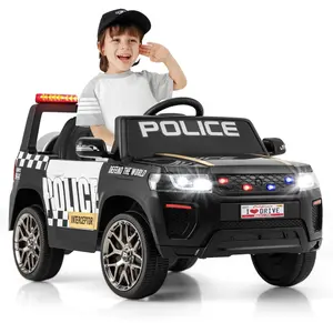 CostwayVoiture de Police Electrique pour Enfants Alimentée par Batteri... pas cher