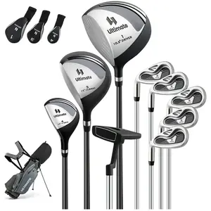 CostwayEnsemble Complet de Clubs de Golf Gauchers  à Trépied Driver #1...