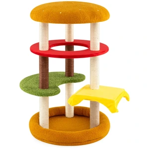 CostwayArbre à Chat Moderne de 106 cm Tour à Chaton à Plusieurs Niveau... pas cher