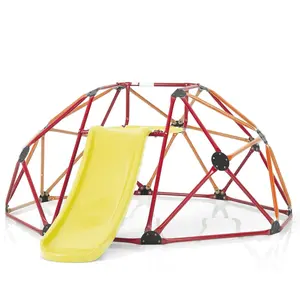 CostwayToboggan avec Dôme d'Escalade pour Enfants 3-10 Ans Cage d'Esca... pas cher