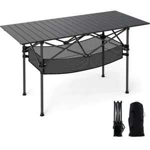 CostwayTable de Camping Pliante pour Patio Table de Pique-nique Portab...