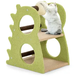 CostwayArbre à Chat à 2 Niveaux pour Chats d'Intérieur en Forme de Din... pas cher