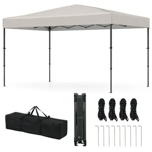 CostwayTonnelle de Jardin 365 X 225CM Tente Pliable Portable avec Sac ... pas cher