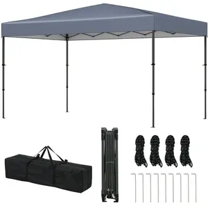 CostwayTonnelle de Jardin 365 X 225CM Tente Pliable Portable avec Sac ... pas cher