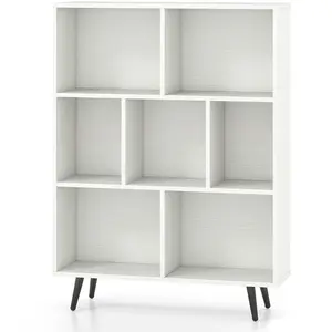 CostwayÉtagère à 7 Cubes Organisateur de Rangement Moderne avec 4 Pied... pas cher