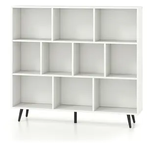 CostwayÉtagère à 10 Cubes 120CM Organisateur de Rangement Moderne avec... pas cher
