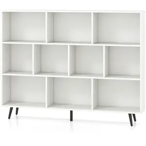 CostwayÉtagère à 10 Cubes 140CM Organisateur de Rangement Moderne avec... pas cher