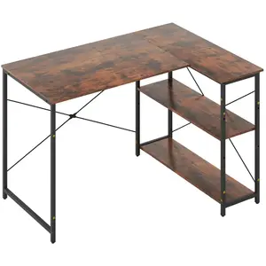 CostwayBureau d'Ordinateur en Forme de L Bureau d'angle Réversible ave... pas cher