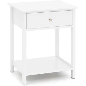 CostwayTable de Chevet en Bois avec Tiroir Table de Canapé avec Étagèr... pas cher