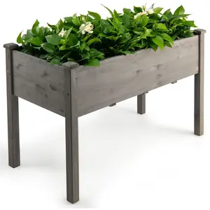 CostwayJardinier Surelevée Potager sur Pieds 123 x 57 x 76cm en Bois a... pas cher