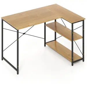 CostwayBureau d Ordinateur en Forme de L Bureau d Angle Réversible ave... pas cher