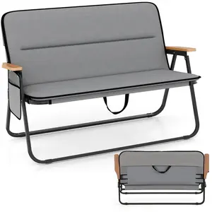 CostwayFauteuil de Camping Double Causeuse Pliante pour 2 Personnes av... pas cher