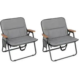 CostwayLot de 2 Chaises de Camping Pliantes Chaises de Jardin Légères ...